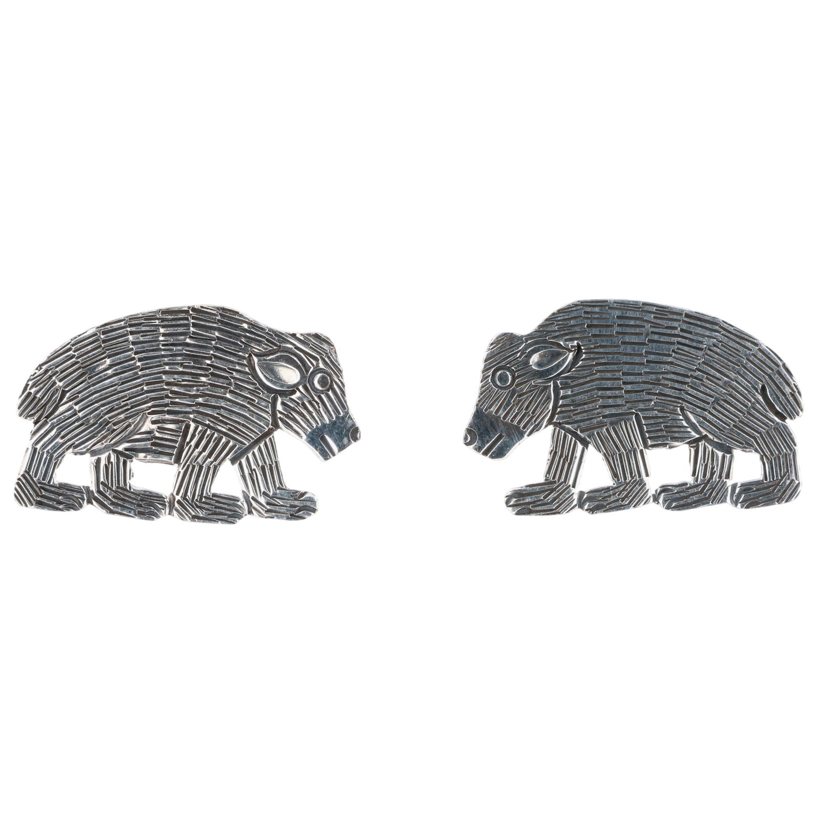 Zandra Tahy Navajo Plain Silver Wild Boar Earrings (1 of 8)