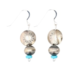 Tylena Nez Navajo Sterling Turquoise Earrings