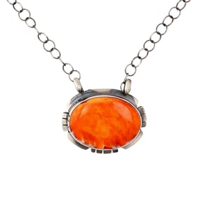 Antoinette Martinez Navajo Sterling Spiny Oyster Necklace