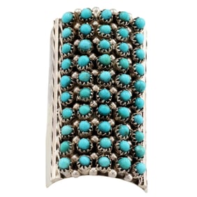 Steven Haloo Zuni Sterling Turquoise Ring Sz 7.5