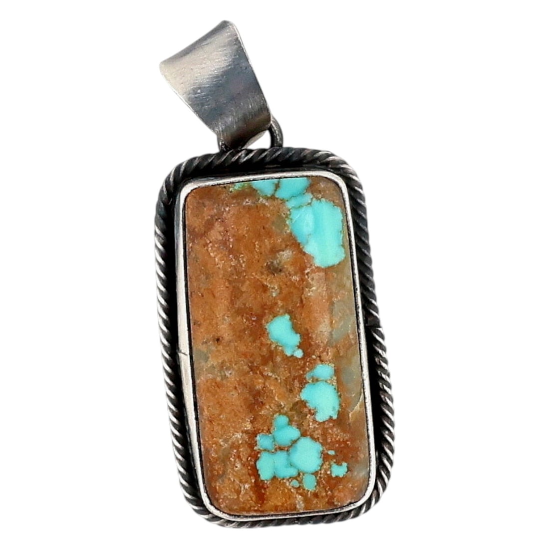 Scott Skeets Navajo Sterling Turquoise Pendant (1 of 5)