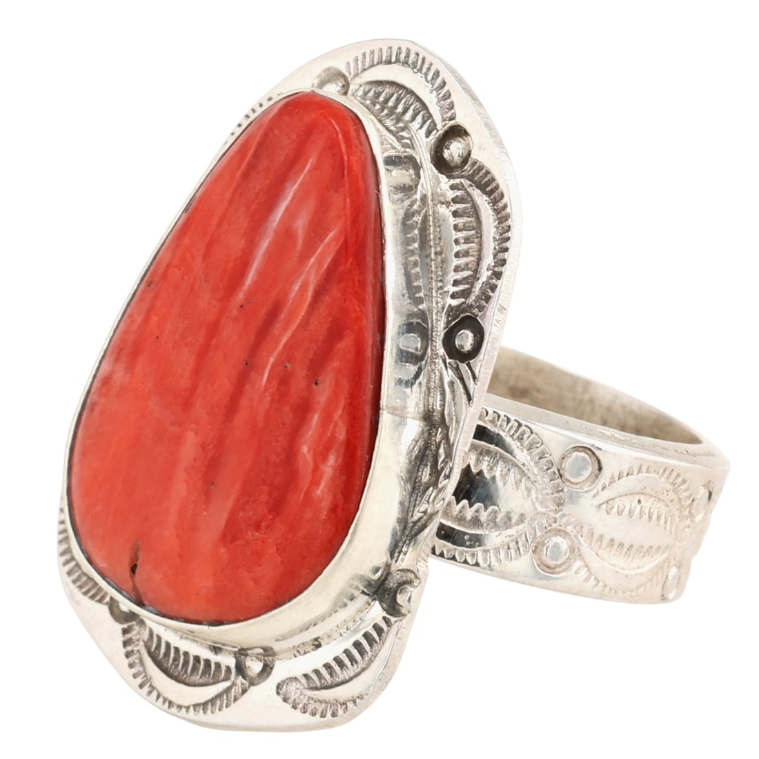 Jones Bahe Navajo Sterling Spiny Oyster Ring Sz 9.5 (1 of 8)