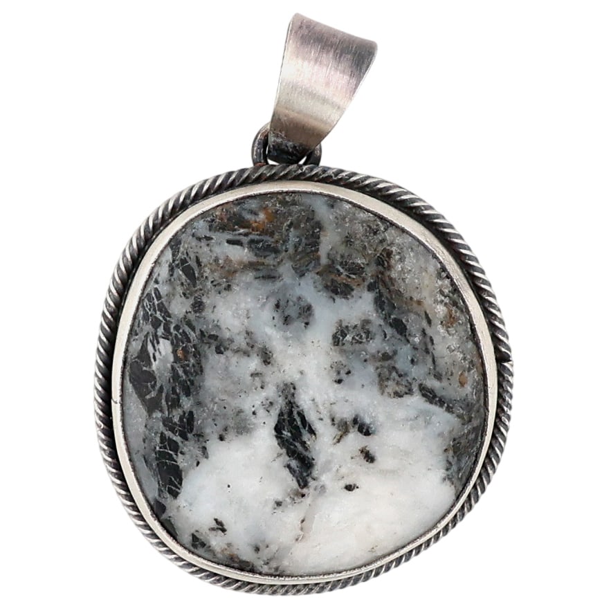 Scott Skeets Navajo Sterling White Buffalo Pendant (1 of 5)