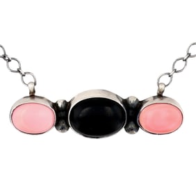 Eli Skeets Navajo Sterling Multi-Stone Necklace