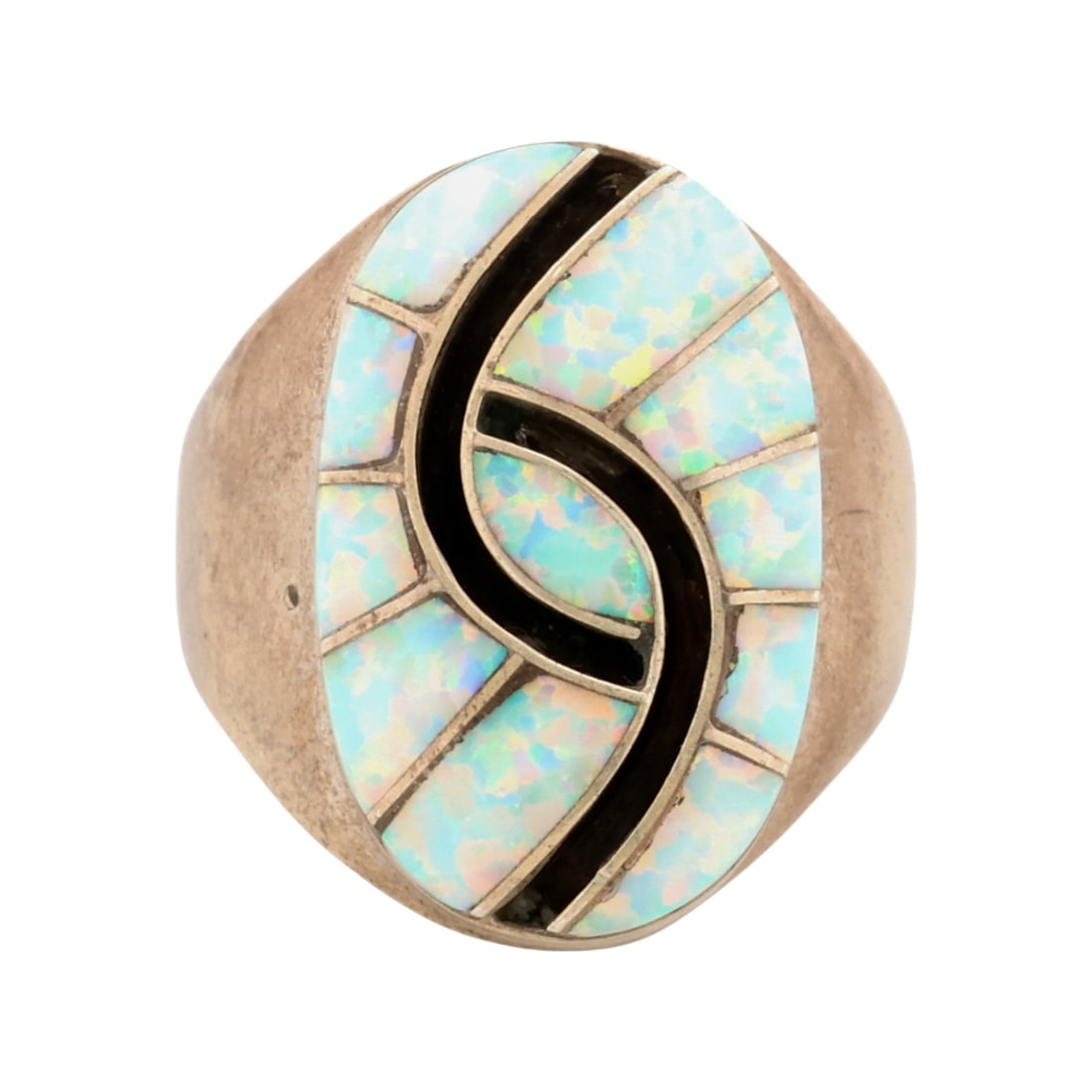 Amy Quandelacy Zuni Sterling Multi-Stone Inlay Ring Sz 9.25 (1 of 9)