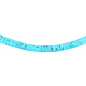 Sterling Prince Turquoise Heishi Beaded Necklace