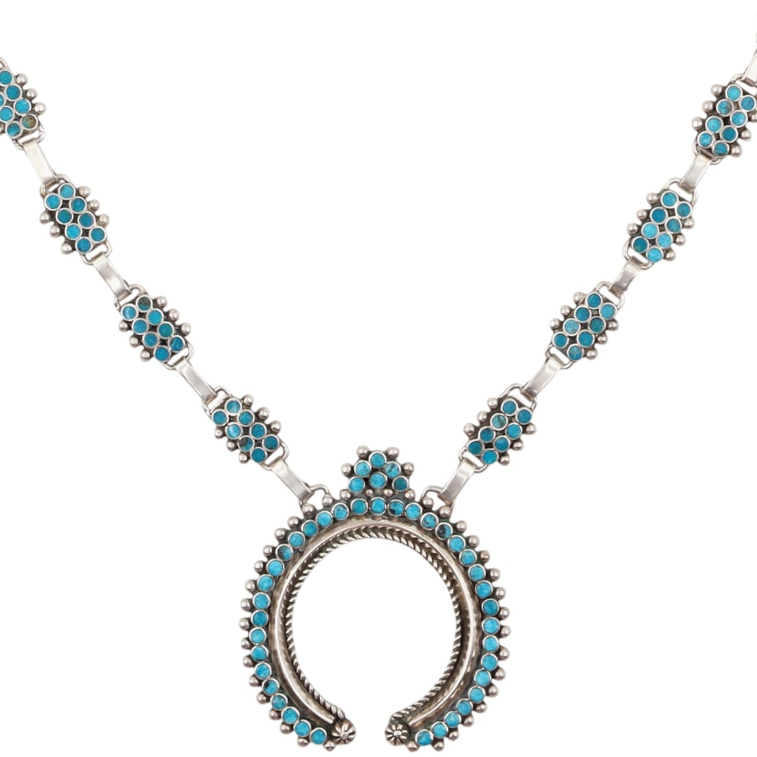 Vincent Shirley Navajo Sterling Turquoise Necklace (1 of 7)