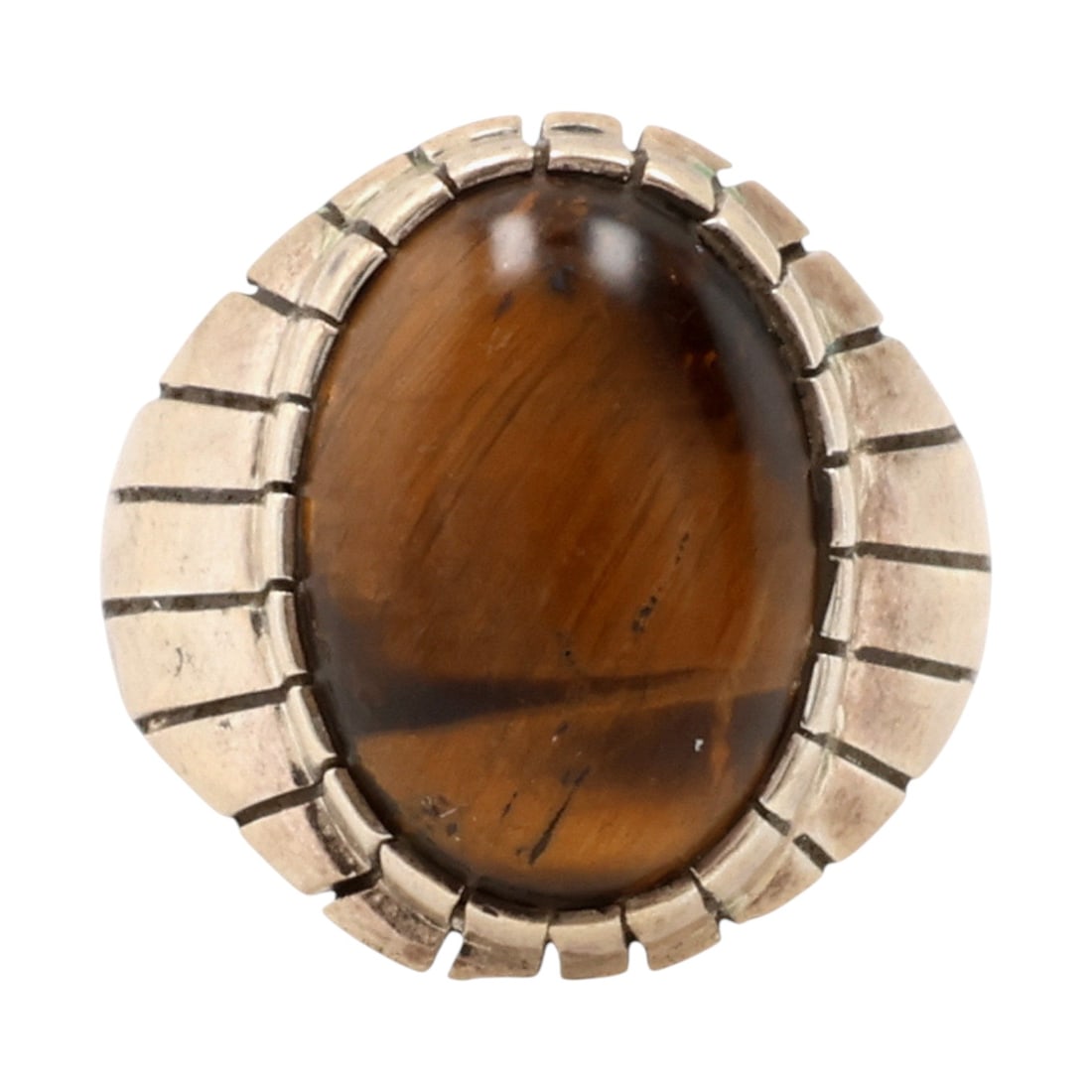 Trevor Jack Navajo Sterling Tiger's Eye Ring Sz 9.25 (1 of 9)