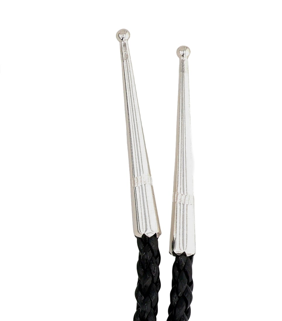 Robbie Manuelito Navajo Sterling Turquoise Kokopelli Motorcycle Rider Bolo Tie - 3