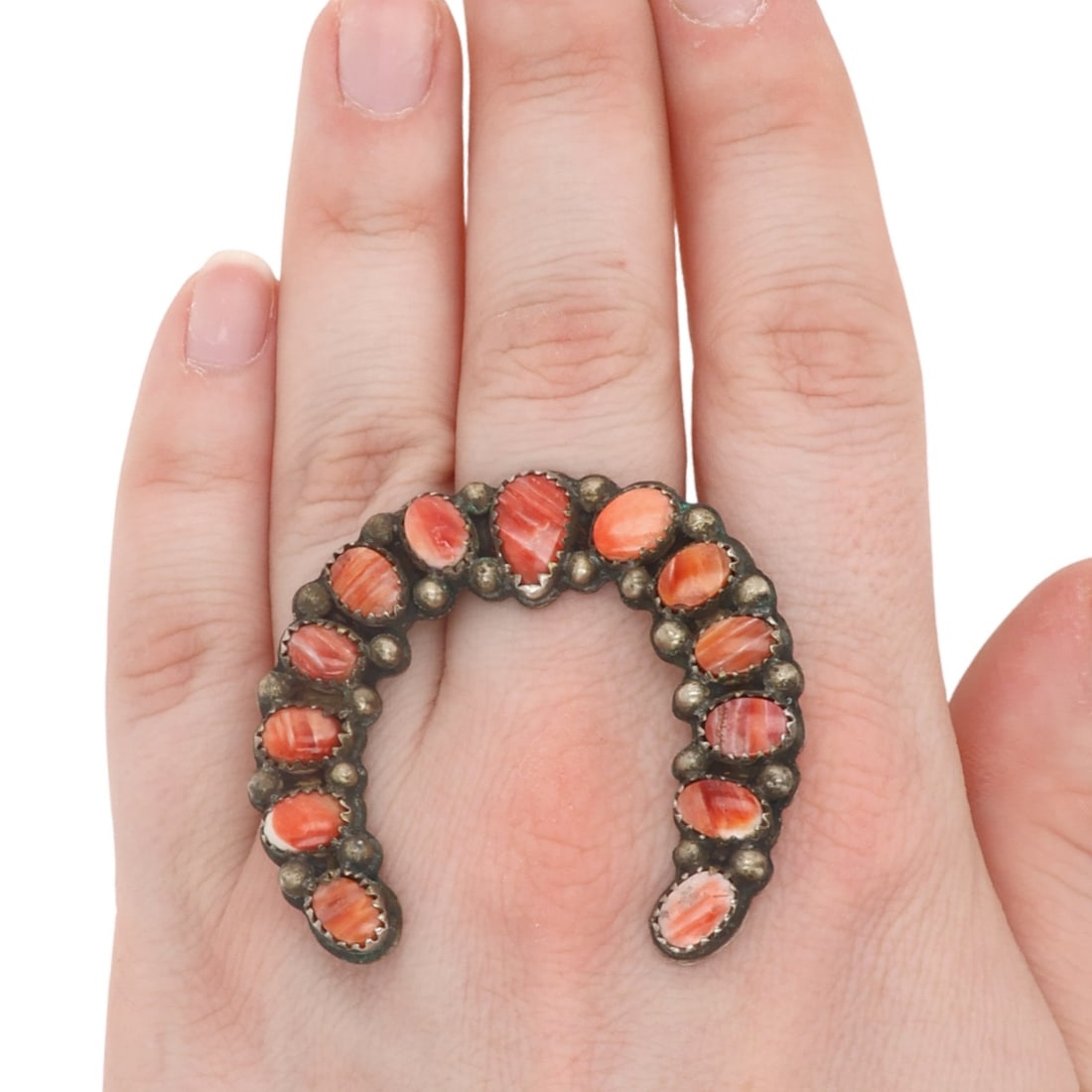 Julian Charles Sterling Spiny Oyster Naja Adjustable Ring: Julian Charles Sterling Spiny Oyster Naja Adjustable Ring 13.5g, Sz 7.25