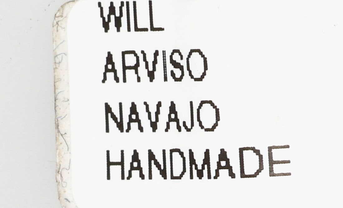 Will Arviso Navajo Sterling Lapis Eagle Adjustable Ring - 8