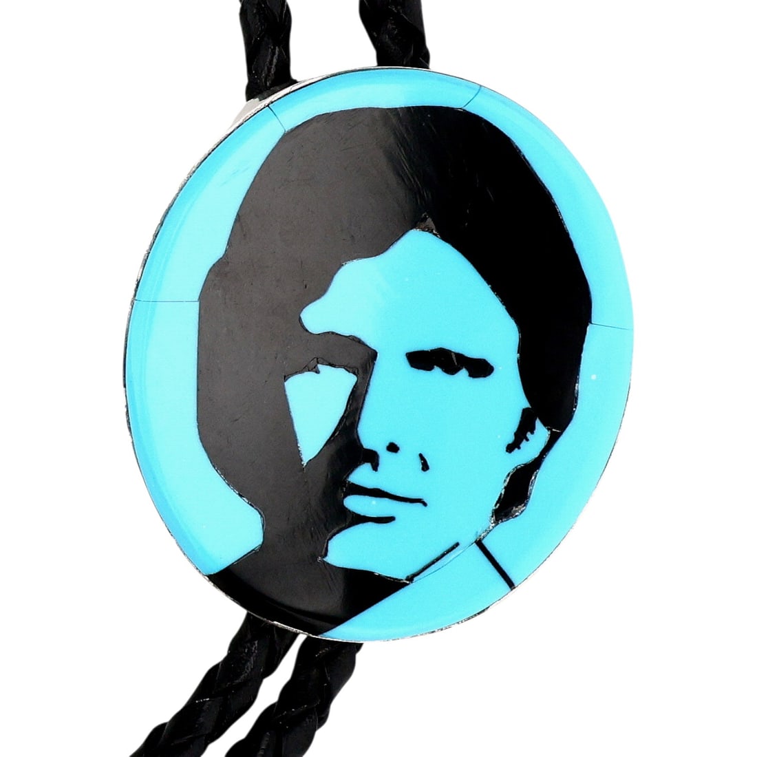 Calvin Desson Navajo Sterling Multi-Stone Han Solo Star Wars Bolo Tie: Calvin Desson Navajo Sterling Multi-Stone Han Solo Star Wars Bolo Tie 52g-Turquoise Onyx