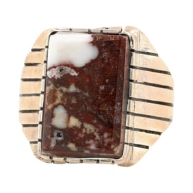 Trevor Jack Navajo Sterling Wild Horse Ring Sz 8.5