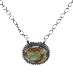 Antoinette Martinez Navajo Sterling #8 Turquoise Necklace