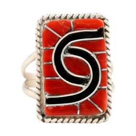 Amy Wesley Zuni Sterling Multi-Stone Ring Sz 7