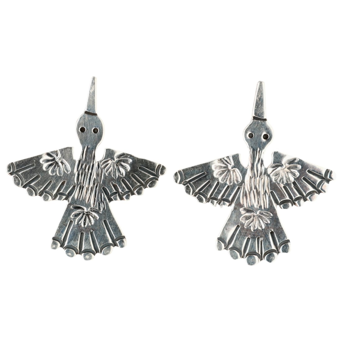 Zandra Tahy Navajo Plain Silver Hummingbird Earrings (1 of 4)