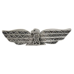 Bo Reeves Navajo Plain Silver Thunderbird Brooch