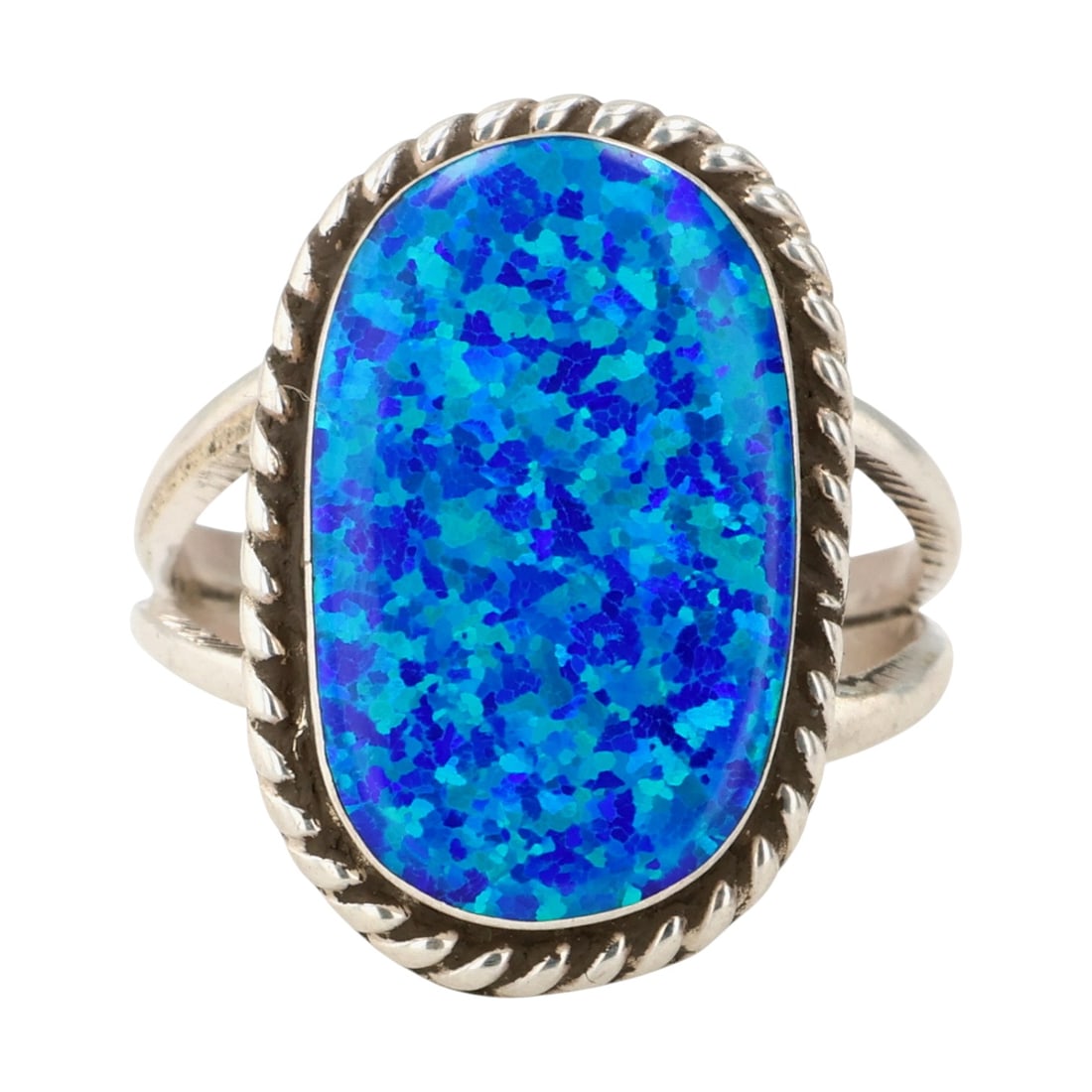 Victor Thompson Navajo Sterling Opal Ring Sz 6.5 (1 of 9)