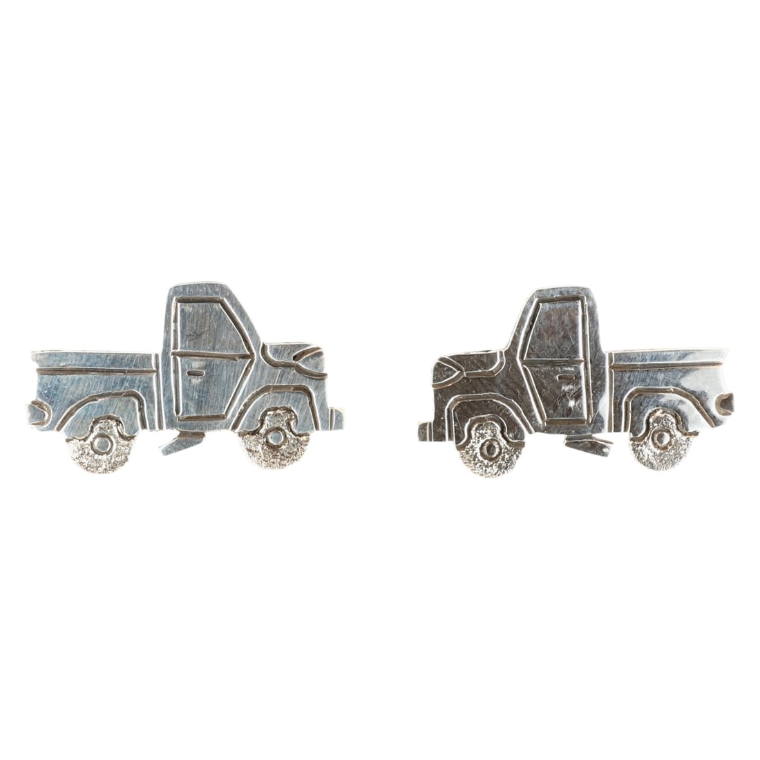 Zandra Tahy Navajo Plain Silver Truck Earrings (1 of 4)
