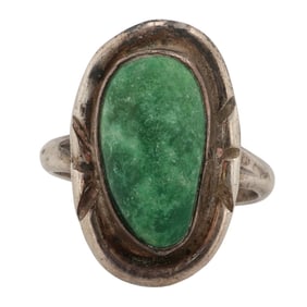 Vintage Navajo Sterling Turquoise Ring Sz 5.5