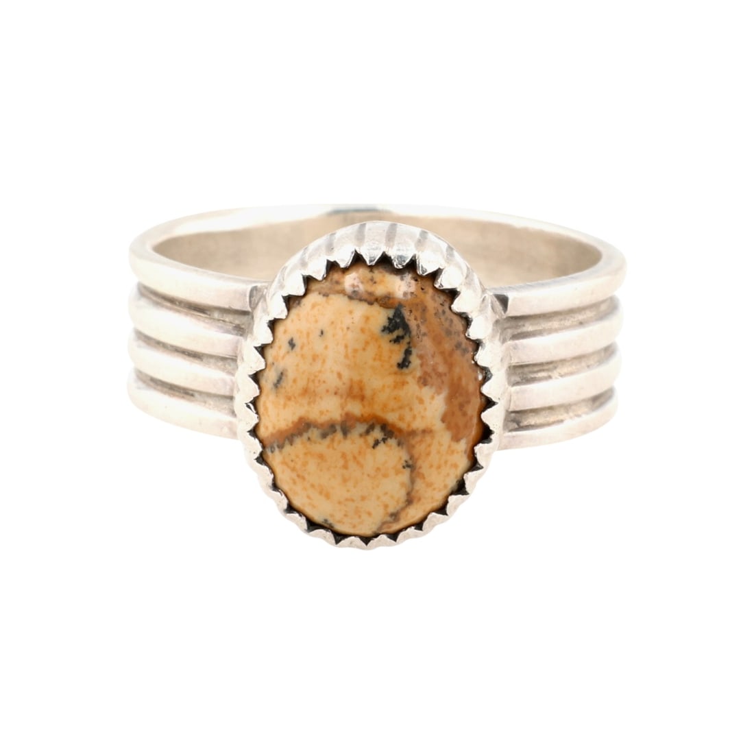 Navajo Sterling Picture Jasper Ring Sz 8.25 (1 of 7)