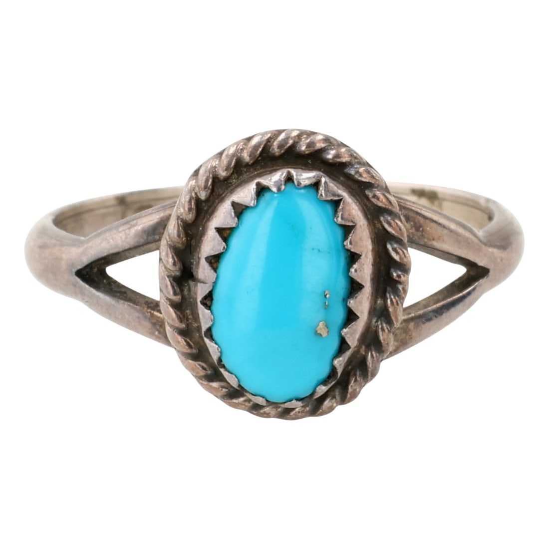 Vintage Navajo Sterling Turquoise Ring Sz 6.75 (1 of 7)
