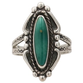 Maisels Trading Post Sterling Turquoise Ring Sz 5.75