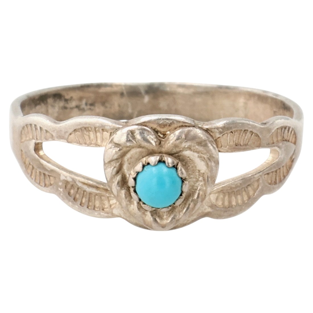 Bell Trading Post Sterling Turquoise Ring Sz 3.25 (1 of 8)