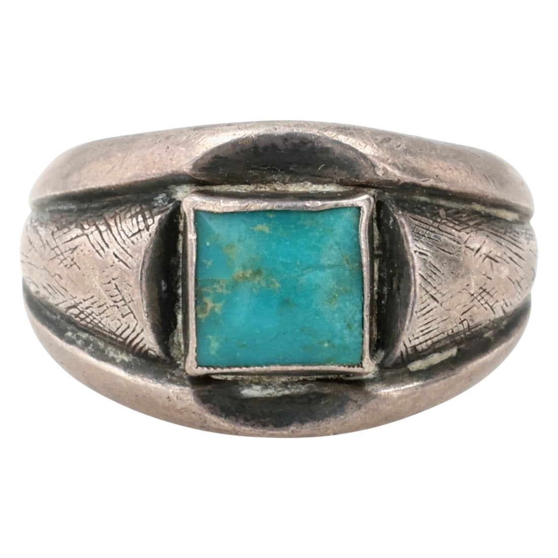 Bell Trading Post Sterling Turquoise Ring Sz 5.5 (1 of 8)