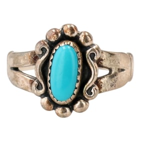 Bell Trading Post Sterling Turquoise Ring Sz 3