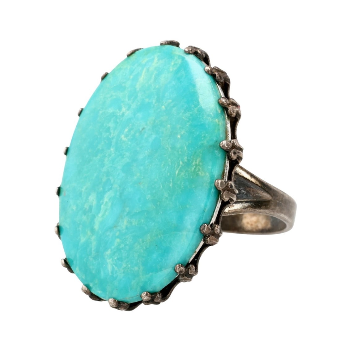 Pacific Jewelry Co Sterling Turquoise Ring Sz 5.75 (1 of 8)