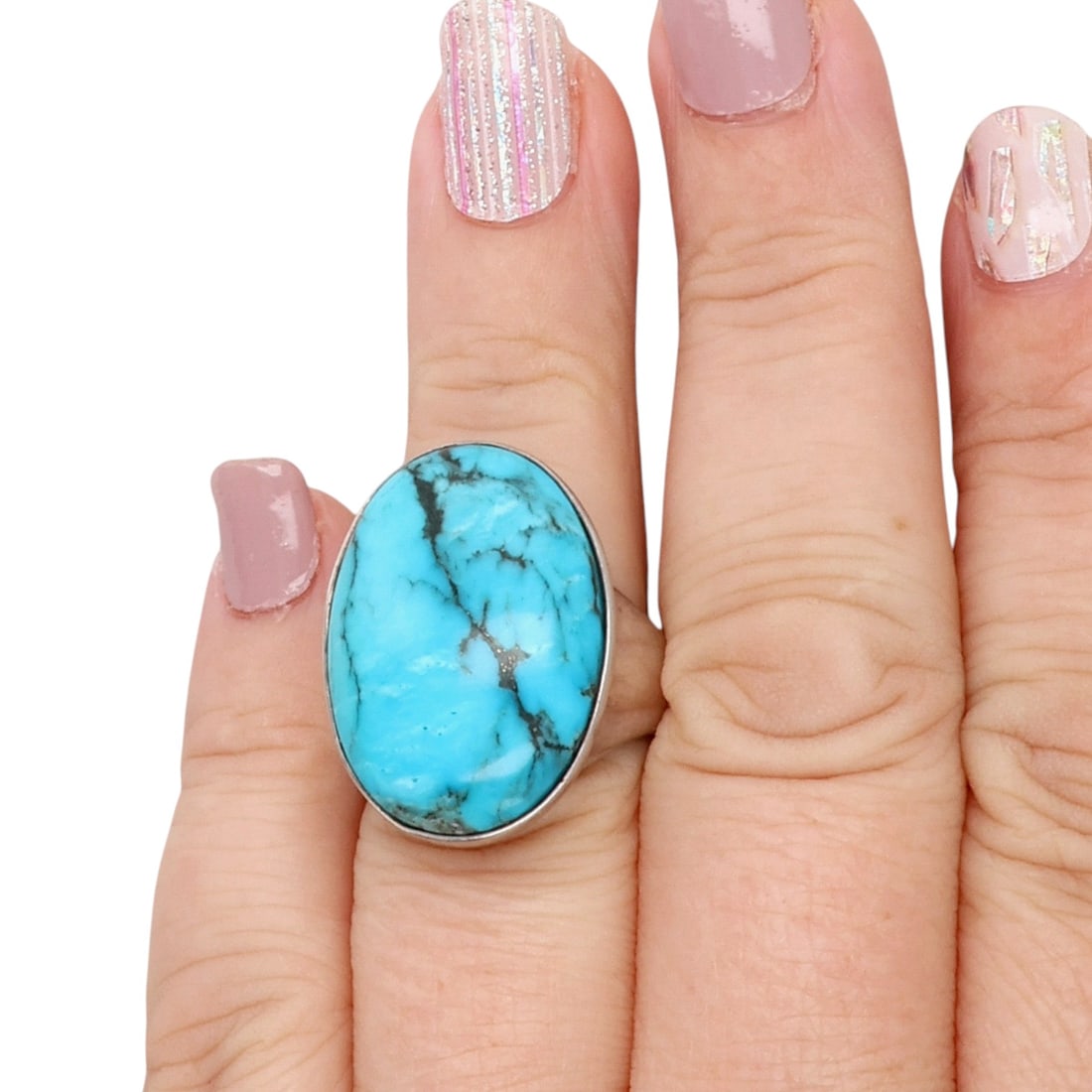 Carolyn Pollack Relios Southwestern Sterling Turquoise Ring Sz 5.75 (1 of 8)