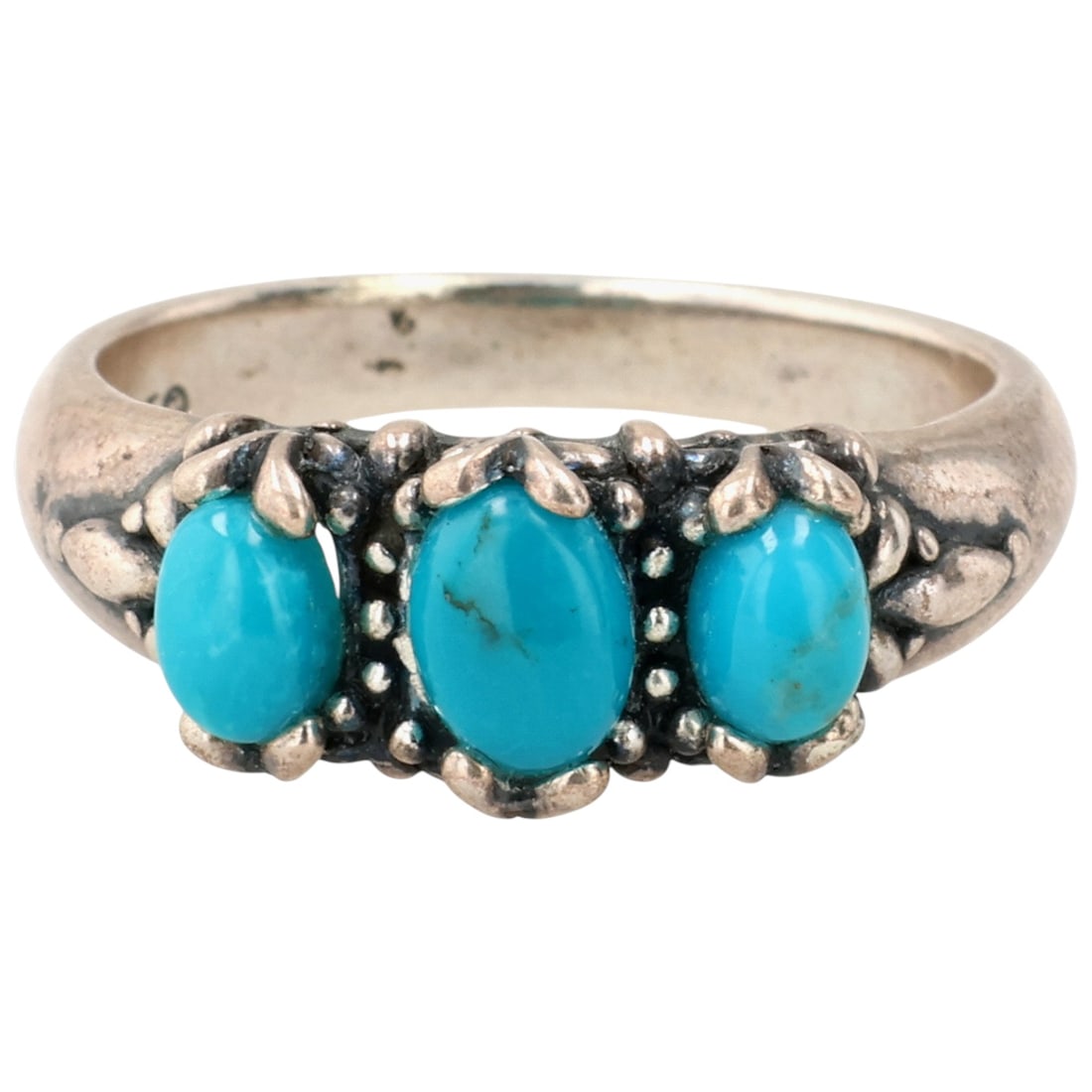 Carolyn Pollack Relios Southwestern Sterling Turquoise Ring Sz 7.75 (1 of 8)