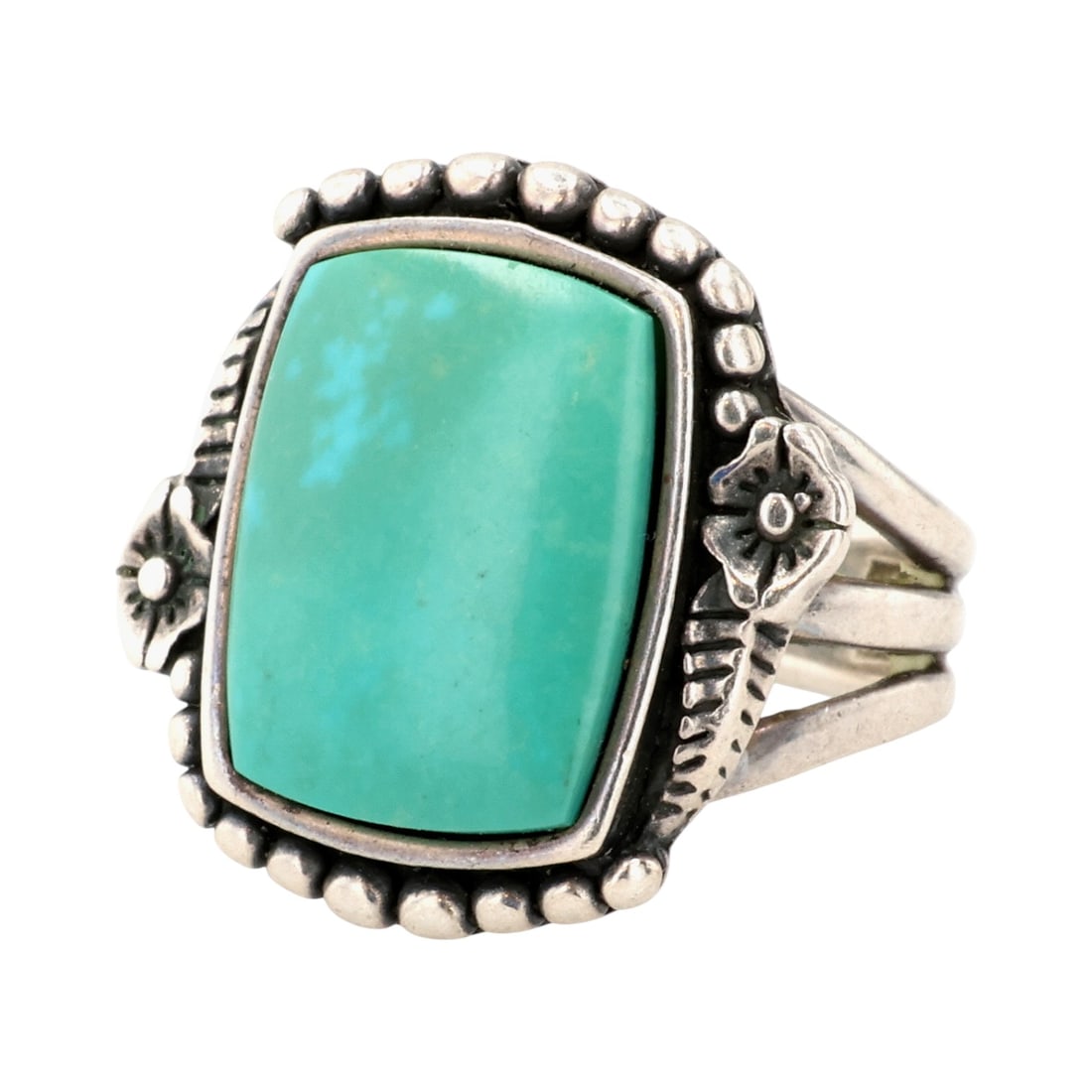 Waldeck Jewlers Sterling Turquoise Ring Sz 5.75: Waldeck Jewlers Sterling Turquoise Ring Sz 5.75, 10g