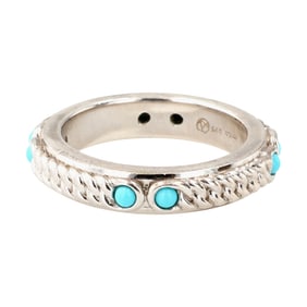 Atelier Mexico Sterling Turquoise Ring Sz 6.5