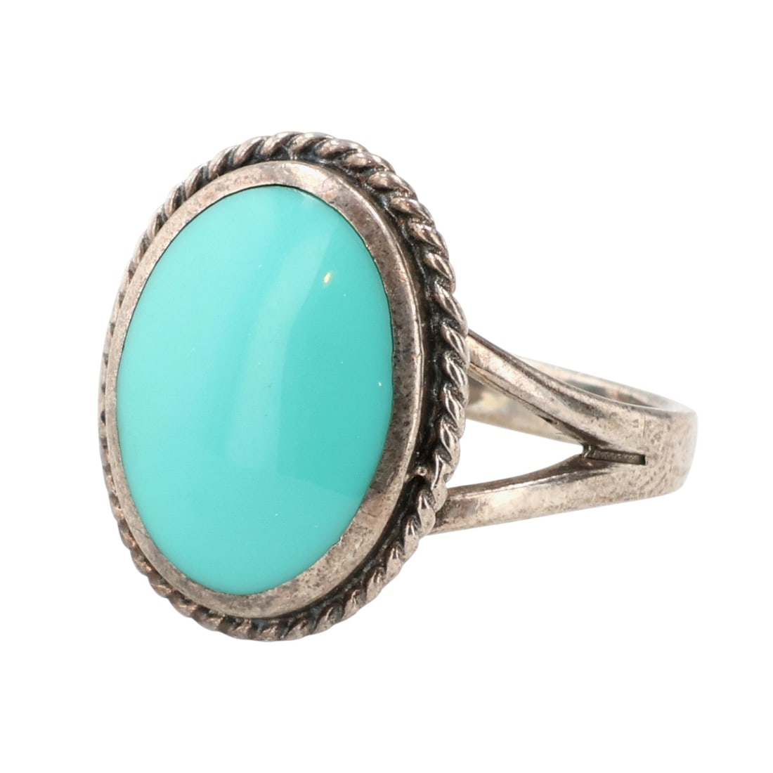 Signed Southwestern Sterling Turquoise Ring Sz 8.75 (1 of 8)