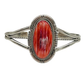 Dave Skeets Navajo Sterling Spiny Oyster Bracelet