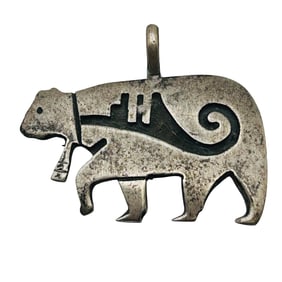 Adrian Sanchez Hopi Sterling Overlay Pendant