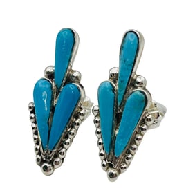 Zuni Sterling Turquoise Earrings