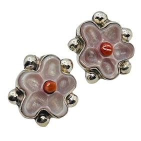 Floria Shebala Zuni Sterling Multi Stone Earrings