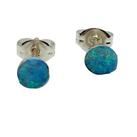 Native Sterling Opal Studs Earrings