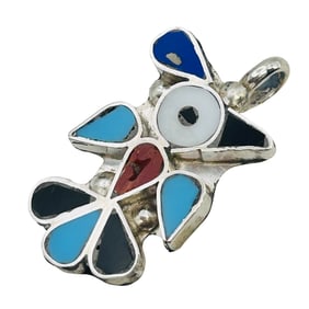 Pino Yunle Zuni Sterling Bird Pendant