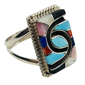 Amy Wilson Zuni Sterling Multi Stone Ring SZ.9