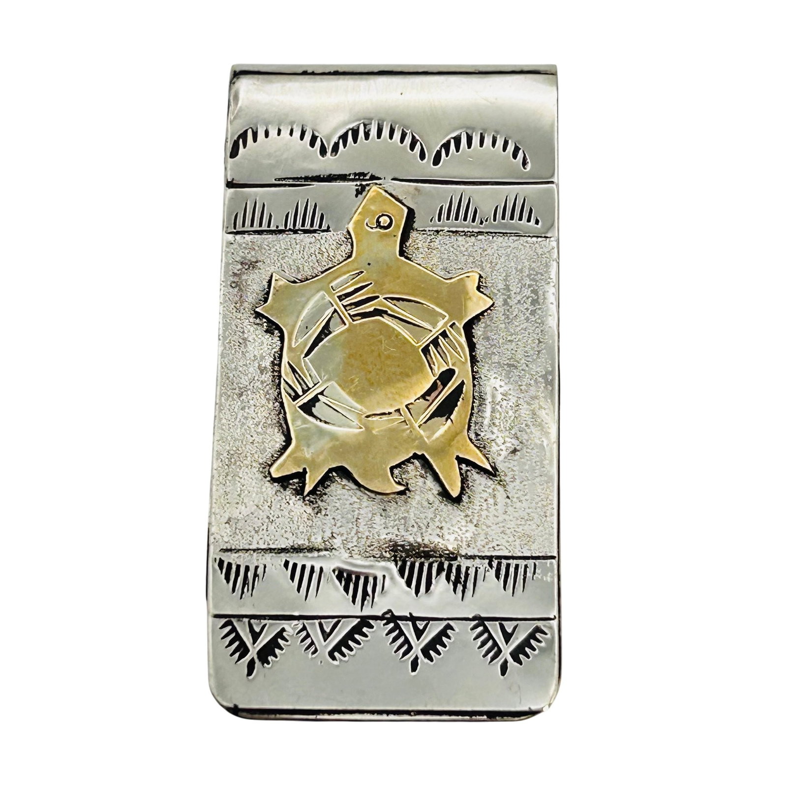 Genenieve Jones Navajo Sterling 12K GoldFilled Money Clip: Genenieve Jones Navajo Sterling 12K GoldFilled money clip 21.3 grams