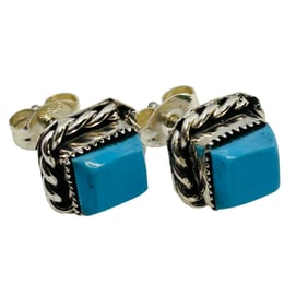 Lora Lachini Native Sterling Turquoise Earrings