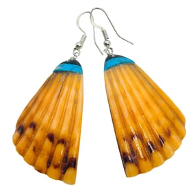 Jesus Espino Native Sterling Multi Stone Shell Earrings