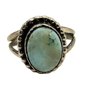 Kathleen Chavez Native Sterling Turquoise Ring Sz. 6