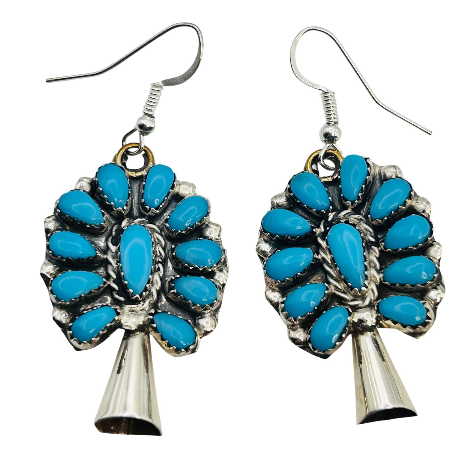 Danielle William Navajo Sterling Turquoise Squash Earrings (1 of 7)