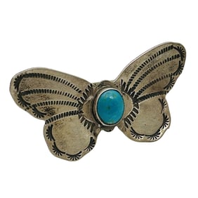 Rick Enriquez Navajo Sterling Kingman Turquoise Ring Sz. 13