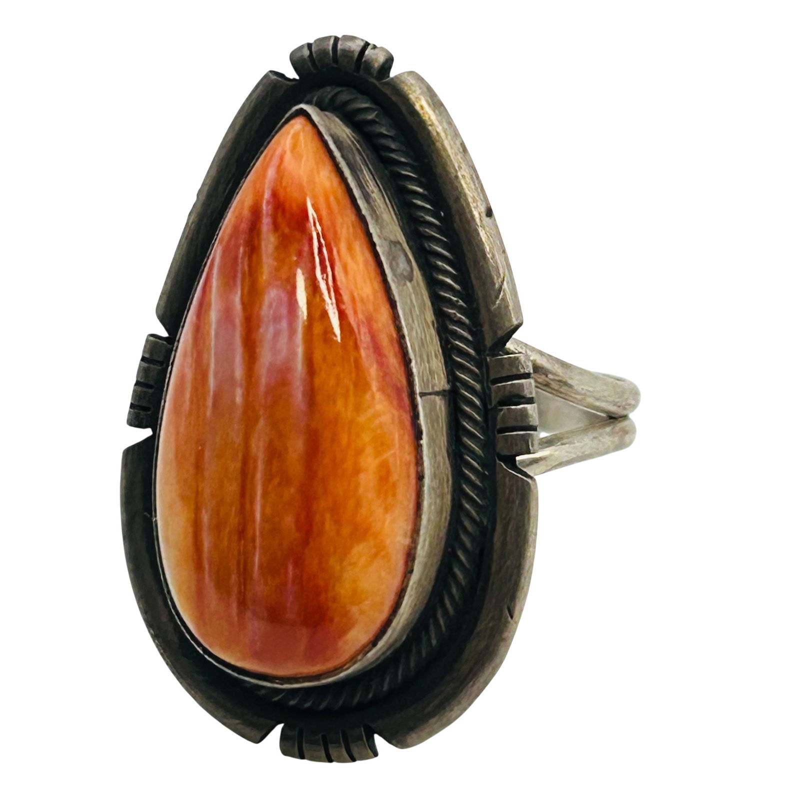 Scott Skeets Navajo Sterling Spiny Oyster Ring SZ 10 (1 of 8)